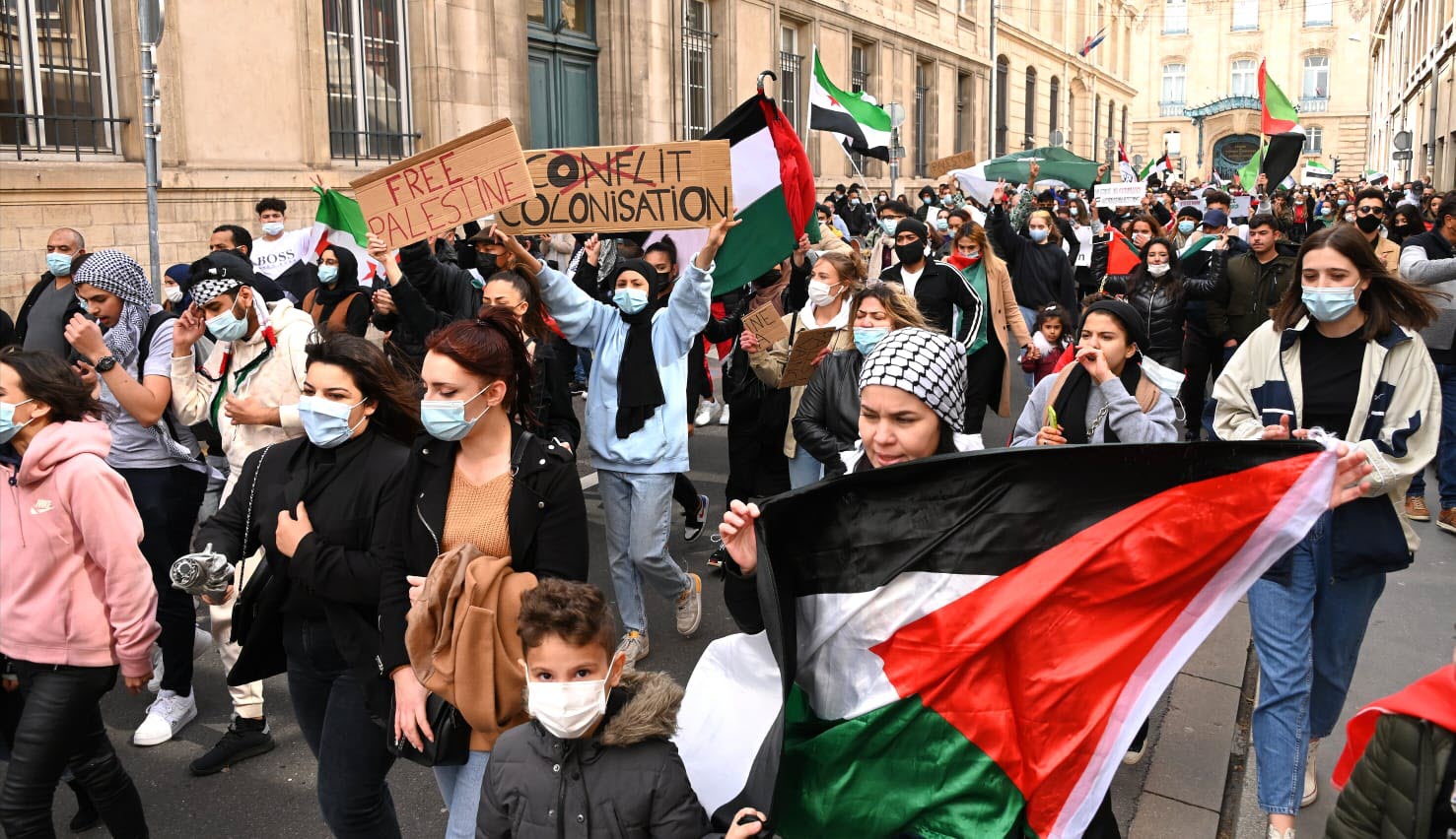 Manifestation de soutien au peuple palestinien à Nancy